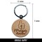 Pulgar Arriba Thumbs Up Spanish Compliment Engraved Wood Round Keychain Tag Charm